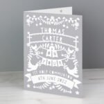 Personalised Grey Papercut Design Card