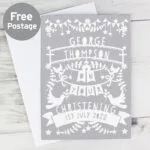 Personalised Grey Papercut Design Card - Image 2