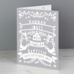 Personalised Grey Papercut Design Card - Image 4