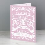 Personalised Pink Papercut Design Card