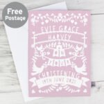 Personalised Pink Papercut Design Card - Image 4