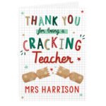 Personalised 'Thank You For Being a Cracking Teacher' Christmas Card - Image 4