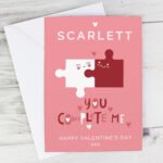 Personalised 'You Complete Me' Jigsaw Pieces Design Card - Image 4