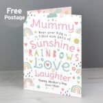 Personalised 'Filled With Lots of Sunshine & Rainbows' Greeting Card - Image 2