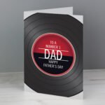 Personalised Vintage Record Design Greeting Card