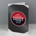 Personalised Vintage Record Design Greeting Card - Image 5
