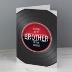 Personalised Vintage Record Design Greeting Card - Image 6