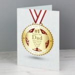 Personalised 'Number 1' Gold Medal Design Card