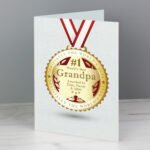 Personalised 'Number 1' Gold Medal Design Card - Image 5