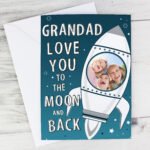 Personalised 'Love You To The Moon & Back' Photo Upload Card - Image 4