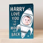 Personalised 'Love You To The Moon & Back' Photo Upload Card - Image 5