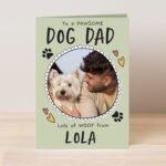 Personalised 'From The Dog' Photo Upload Greeting Card