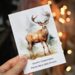 Personalised Any Message Stag Design Christmas Cards (10 Pack) - Image 3
