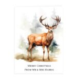 Personalised Any Message Stag Design Christmas Cards (10 Pack) - Image 7