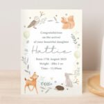 Personalised Children's Woodland Animals Design Greeting Card - Image 3