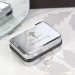 ‘On Your Christening’ Sterling Silver Cross Necklace & Chrome Plated Gift Box