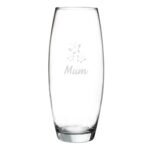 'Mum' Butterflies Motif Tapered Glass Bullet Vase - Image 2