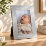 P010208 Personalised Any Message 4x6 Portrait Silver Finish Metal Photo Frame New 2