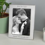 Personalised Any Message 4x6 Portrait Silver Plated Photo Frame - Image 4