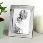 Personalised Any Message 4x6 Portrait Silver Plated Photo Frame - Image 3