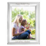 Personalised Any Message 4x6 Portrait Silver Plated Photo Frame - Image 5