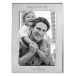 Personalised Any Message 4x6 Portrait Silver Plated Photo Frame - Image 5