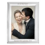 Personalised Any Message 4x6 Portrait Silver Plated Photo Frame - Image 6