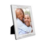 Personalised Any Message 4x6 Portrait Silver Plated Photo Frame - Image 7