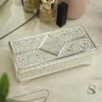 Personalised Any Message Antique Style Silver Plated Jewellery Box - Image 5