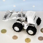 Personalised Any Message Silver Plated Digger Money Box