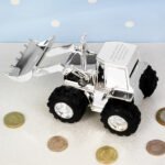 Personalised Any Message Silver Plated Digger Money Box - Image 3