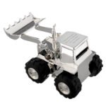 Personalised Any Message Silver Plated Digger Money Box - Image 5