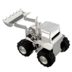 Personalised Any Message Silver Plated Digger Money Box - Image 6