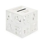 Personalised Any Message ABC Design Silver Plated Money Box - Image 3