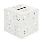 Personalised Any Message ABC Design Silver Plated Money Box - Image 3