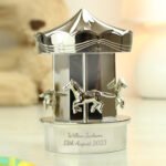 Personalised Any Message Silver Plated Carousel Money Box - Image 2