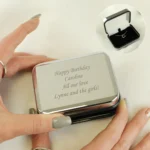 Personalised Any Message Sterling Silver Heart Necklace & Chrome Plated Gift Box - Image 5