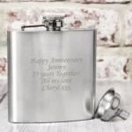 Personalised Any Message Stainless Steel Hip Flask