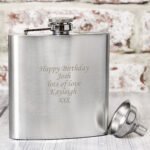Personalised Any Message Stainless Steel Hip Flask - Image 2