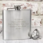 Personalised Any Message Stainless Steel Hip Flask - Image 3
