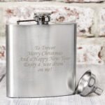 Personalised Any Message Stainless Steel Hip Flask - Image 4