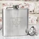 Personalised Any Message Stainless Steel Hip Flask - Image 5