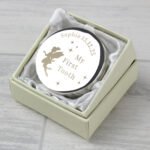 Personalised Fairy Princess Design 'My First Tooth' Round Silver Finish Trinket Box - Image 3