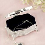 Personalised Any Message Small Antique Style Silver Finish Trinket Box - Image 2