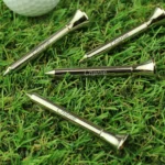 Personalised Name Only Pack of 4 Silver Metal Golf Tees - Image 3