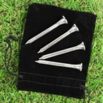 Personalised Name Only Pack of 4 Silver Metal Golf Tees - Image 2