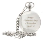 Personalised Any Message Silver Chrome Plated Pocket Fob Watch - Image 5