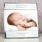 Personalised Any Message 6×4 Landscape Square Silver Photo Frame - Image 2