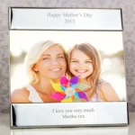 Personalised Any Message 6×4 Landscape Square Silver Photo Frame - Image 3