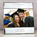 Personalised Any Message 6×4 Landscape Square Silver Photo Frame - Image 5